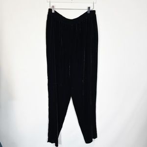 Catherine Bacon Black Velvet Pull On Pants 1